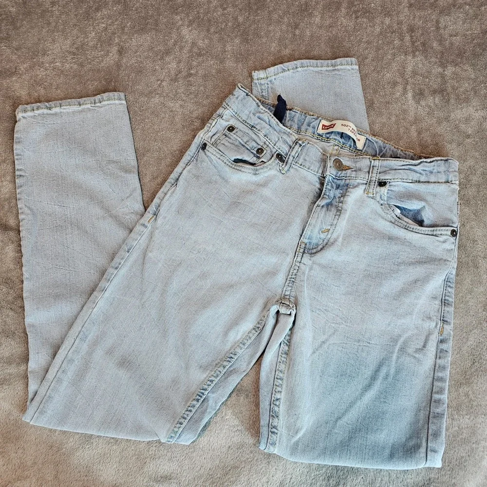 Levi's 502 Regular Taper Blue Denim Stretch Jeans Boys Size 14 27x29 27x27